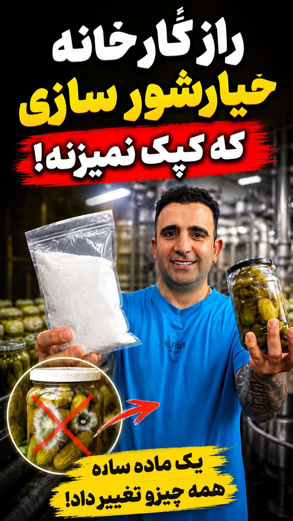 اسرار خیارشور ترد کارخانه‌ای به سبک جواد جوادی