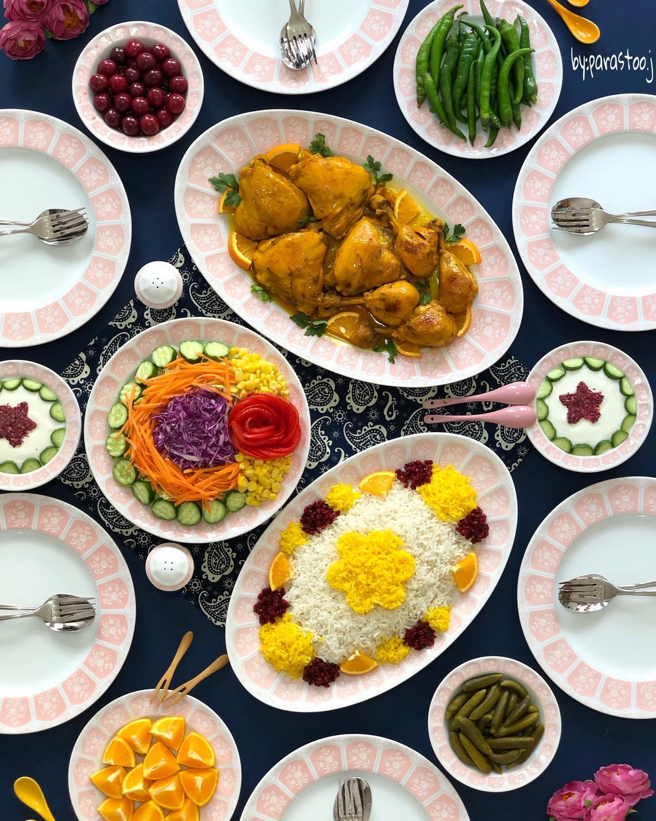 مرغ پرتقالی خانگی به سبک پرستو جباری