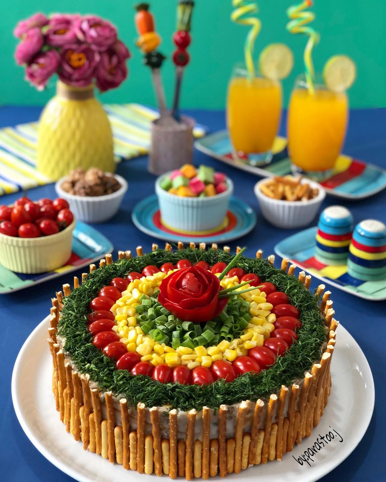 کیک مرغ خانگی به سبک پرستو جباری