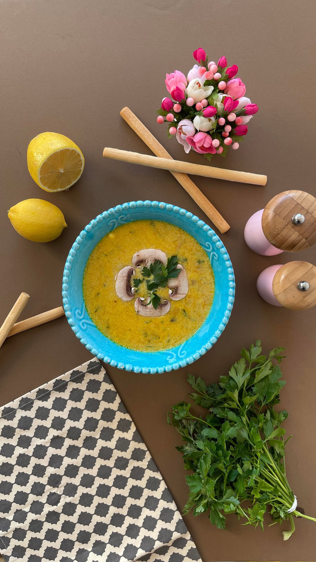 سوپ قارچ و مرغ خانگی به سبک پرستو جباری